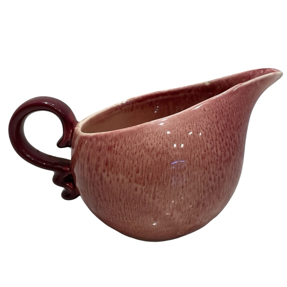 Vintage Hull Creamer Red 4” USA B-15 Handled Teapot Read